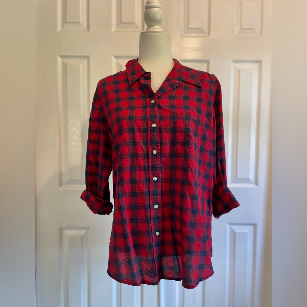 Gap Plaid Button Down Top